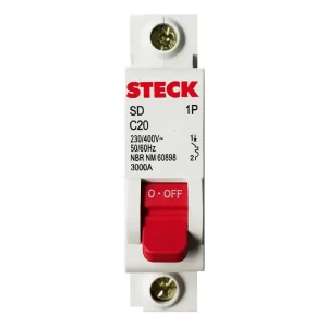 Disjuntor Din Unipolar 20a Curva C - Steck