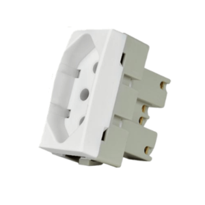 Módulo Tomada 2P+T 20A-250V PB Branco Sleek Margirius