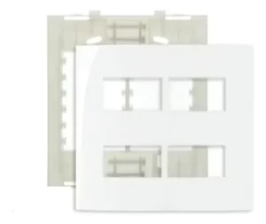 Placa 4x4 4 Postos Separados C/ Suporte Sleek Margirius