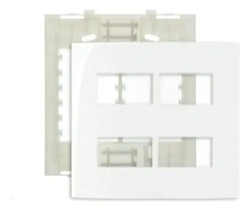 Placa 4x4 4 Postos Separados C/ Suporte Sleek Margirius