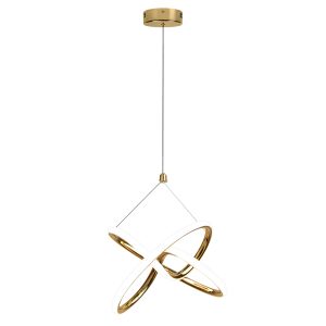Pendente LED Lupi Bivolt 24W 3.000K Dourado