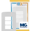 conjunto 4x2 3 Posto com Suporte Branca B3 Margirius