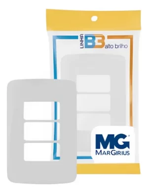 conjunto 4x2 3 Posto com Suporte Branca B3 Margirius
