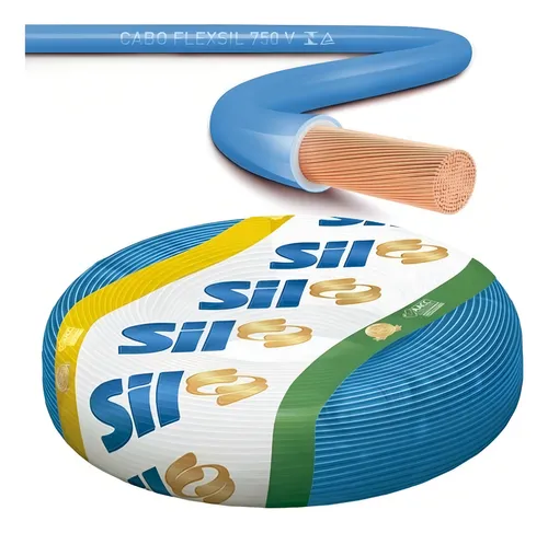 Cabo Flexivel 2,5mm Azul 750v Rolo 100 Metros - Sil