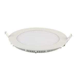 Painel LED TECH Slim Redondo Embutir 18W 3.000K - Branco