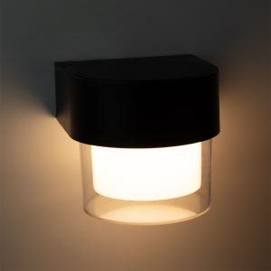 Arandela Eule LED ABS Bivolt 5W 3.000K - Preto
