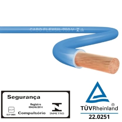 Cabo Flexivel 4mm Azul 750v Rolo 100 Metros - Sil