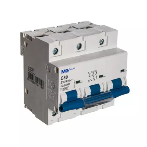 287_0_8066 Conjunto Tripolar 80A_grd Disjuntor Tripolar 80a Curva C Margirius
