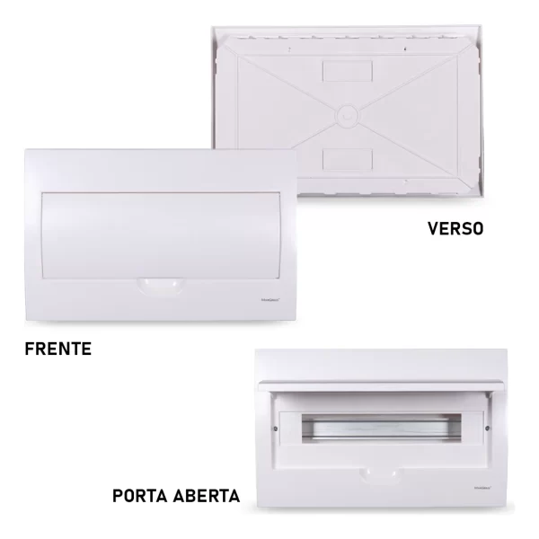 Quadro Distribuição Embutir 18 Polos Branco Margirius