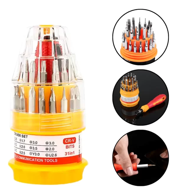 Kit Chaves De Precisão Com 31 Peças Fenda Philips Reparo Nf