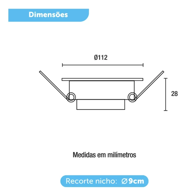 Spot Led Embutir Redondo 6w Blumenau