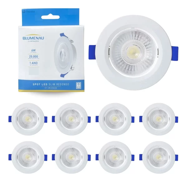 Spot Led Embutir Redondo 6w Blumenau