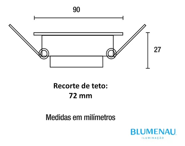 Spot Led Quadrado Embutir 6w Blumenau