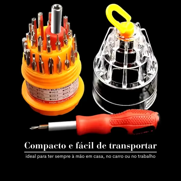 Kit Chaves De Precisão Com 31 Peças Fenda Philips Reparo Nf