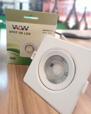 Spot Led Quadrado 9w 3000k WLW