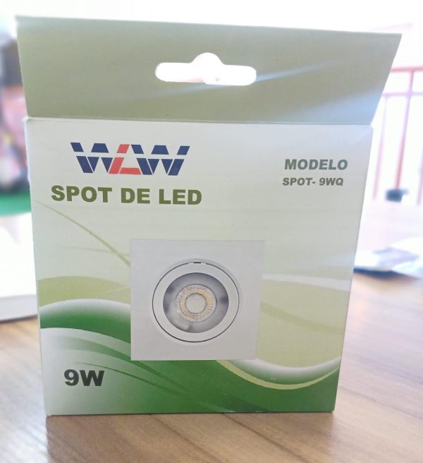 Spot Led Quadrado 9w 3000k WLW