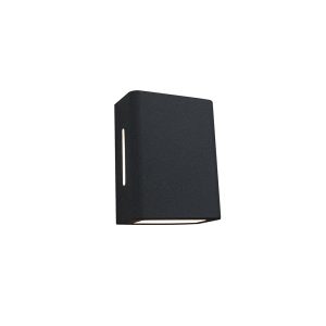 Arandela Fussen 2 Aletas 10x13cm - Preto Fosco