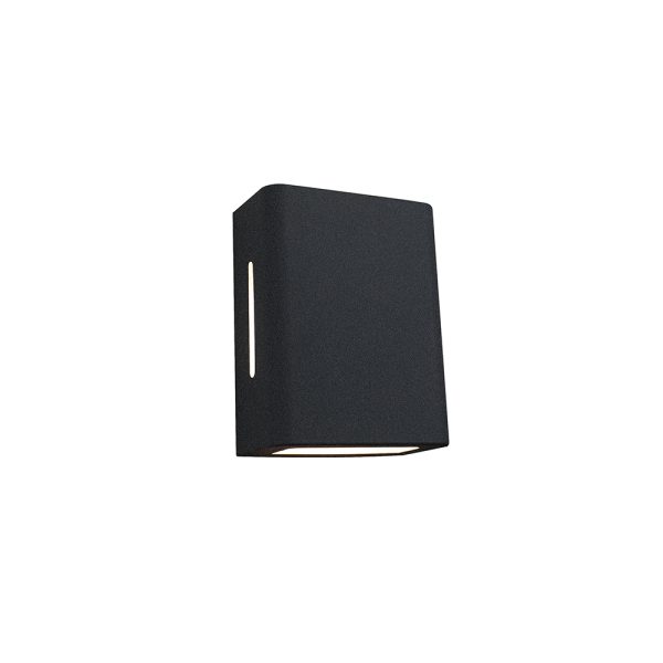 Arandela Fussen 2 Aletas 10x13cm - Preto Fosco
