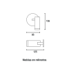 Arandela Guben IP54 - Preto Fosco