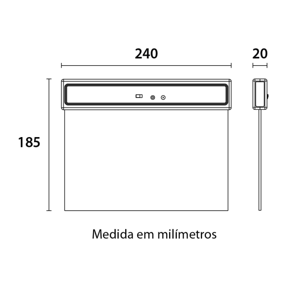 Placa de Saída LED Luz de Emergência 1 Face 1W