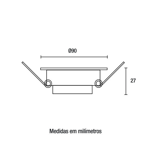 Spot LED Embutir Redondo 6W 6.500K - Branco