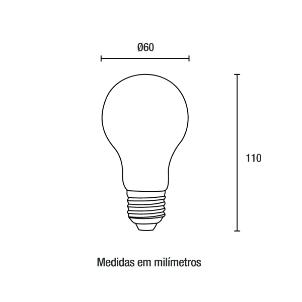 Lâmpada LED A60 12W