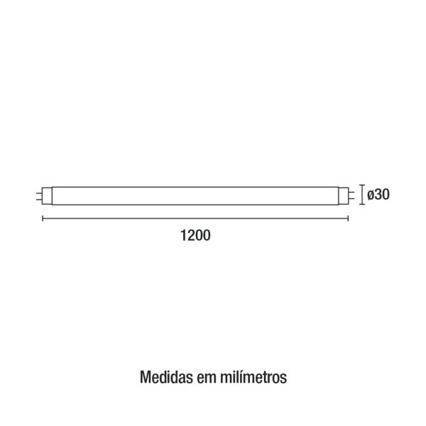 Lâmpada Tubular LED T8 18W
